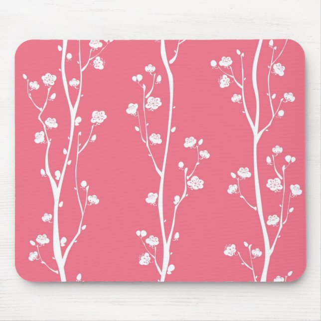 Oriental plum blossom pattern mouse mat (Front)