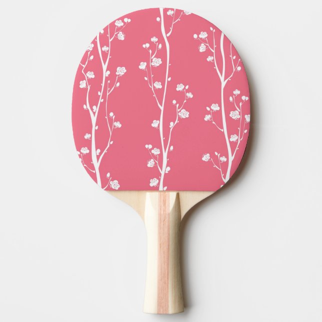 Oriental plum blossom pattern ping pong paddle (Front)