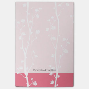 Oriental plum blossom pattern post-it notes