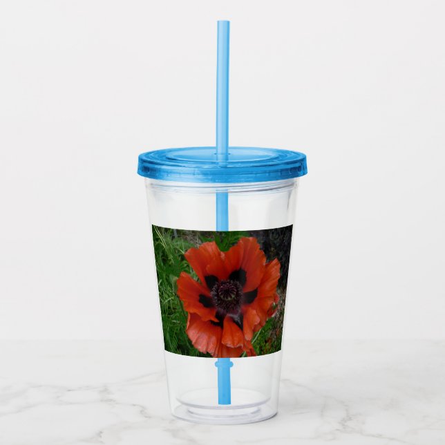 Oriental poppy         acrylic tumbler (Front)