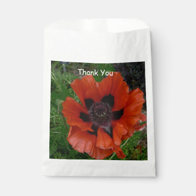 Oriental poppy    favour bags (Front)