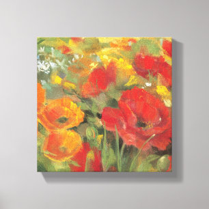 Oriental Poppy Field Canvas Print