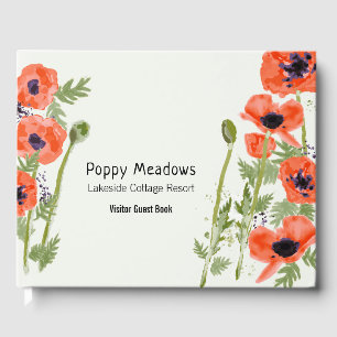 Oriental Poppy Flowers Vacation Rental Guest Book