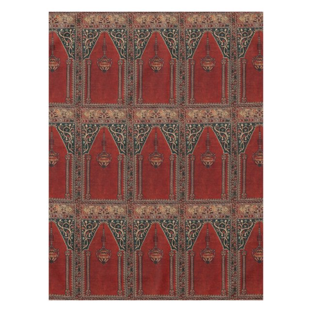 Oriental Prayer Rug design - Mosque  interior moti Tablecloth (Front)