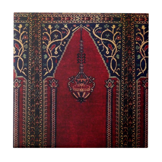 Oriental Prayer Rug design no2 - Mosque motif   Tile (Front)