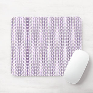 Oriental Purple White Ayame Japan Bishamon Pattern Mouse Mat