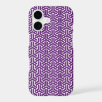 Oriental Purple White Japan Bishamon Pattern