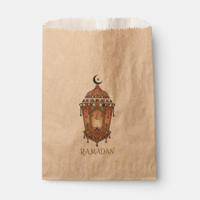 Oriental Ramadan Lantern Illustration  Favour Bags (Front)