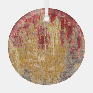 Oriental red-gold carpet texture. glass tree decoration
