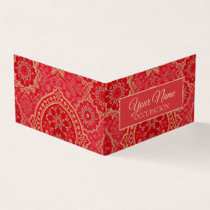 ORIENTAL Red Golden Pattern - Business Card