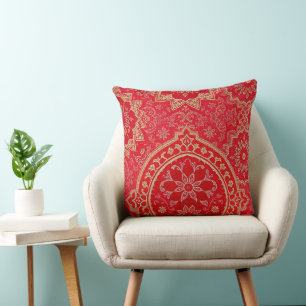 ORIENTAL Red Golden Pattern - Pillow