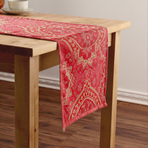 ORIENTAL Red Golden Pattern - Tablecloth, Runner