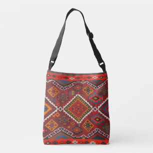 Oriental Red Persian Turkish Rug Crossbody Bag