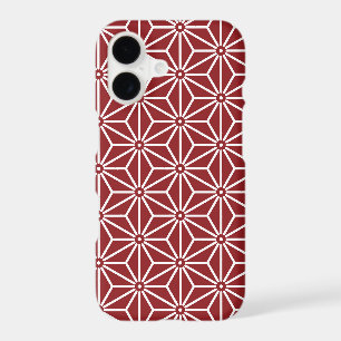 Oriental Red Shinshu Asanoha Japan Pattern