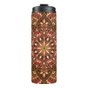 Oriental Red: Vintage Floral Carpet Thermal Tumbler