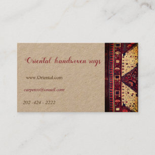 Oriental rug design i business card