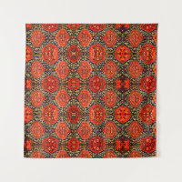 Oriental rug design  in blue&orangeTapestry