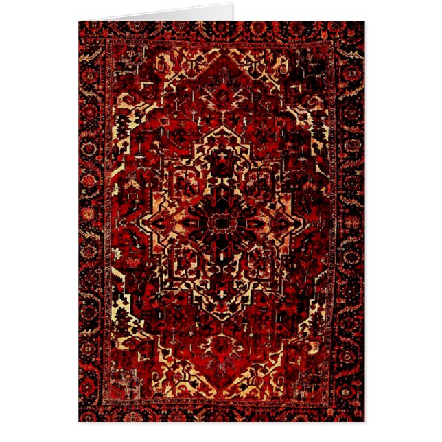 Oriental rug design in  dark red (Front)