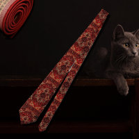 Oriental rug design in  dark red