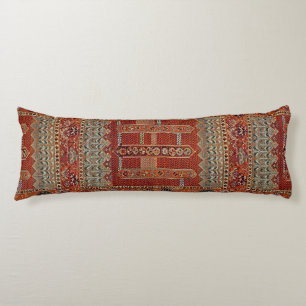 Oriental rug design in orange body cushion