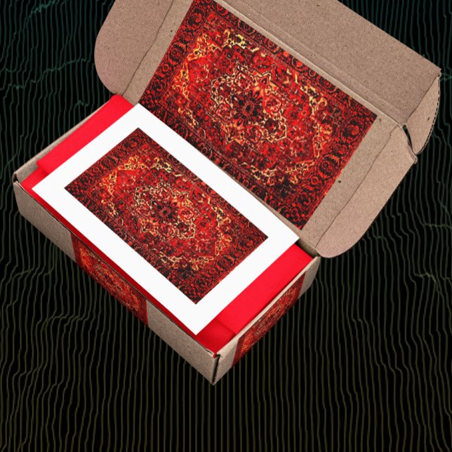 Oriental rug design in vivid colours   rectangular sticker (Creator Uploaded)