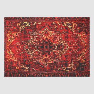 Oriental rug design in warm colours wrapping pape tissue paper