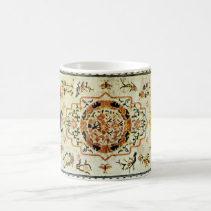 Oriental rug in light colours coffee mug