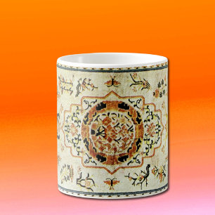 Oriental rug in light colours coffee mug