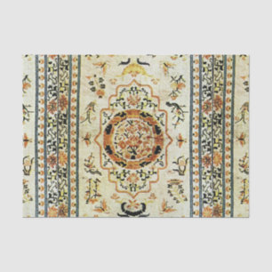Oriental rug in light colours tissue paper