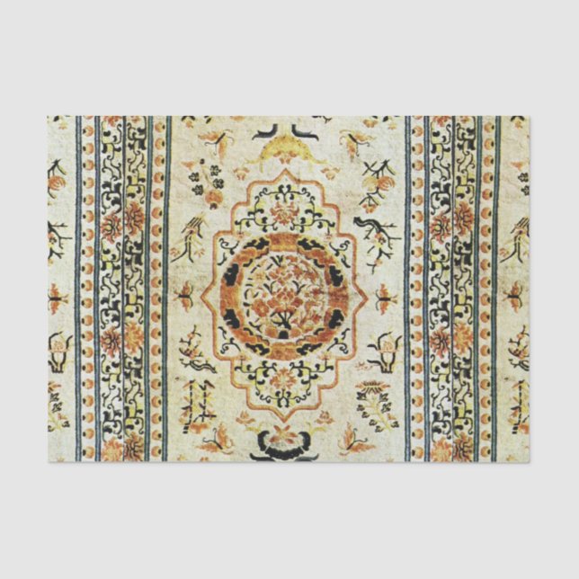 Oriental rug in  light colours tissue paper (Front)