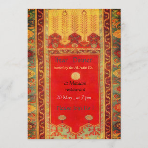Oriental rug Ladik style - iftar dinner Invitation