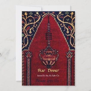 Oriental rug Mosque  - iftar dinner Invitation