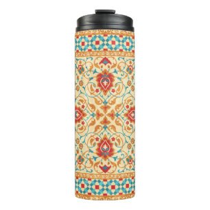 Oriental rug,ornate ornamental floral pattern,styl thermal tumbler