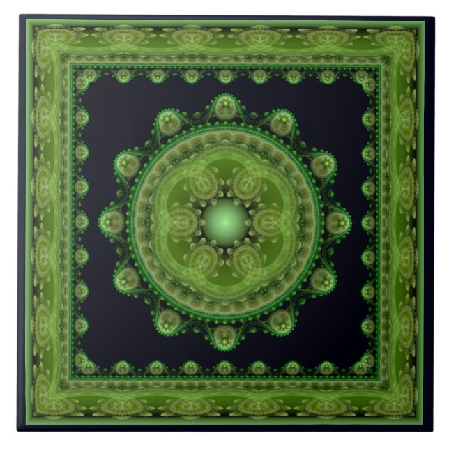 Oriental sacred ornament tile (Front)