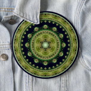 Oriental sacred round ornament 6 cm round badge
