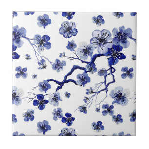 Oriental Sakura Branch Pattern Tile