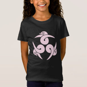 Oriental Sakura Pink Three Geese Japan Mon Art T-Shirt