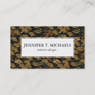 Oriental Sea Dragon Pattern Business Card