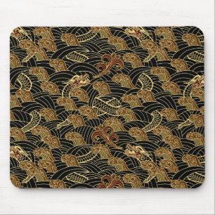 Oriental Sea Dragon Pattern Mouse Mat
