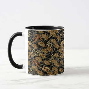 Oriental Sea Dragon Pattern Mug