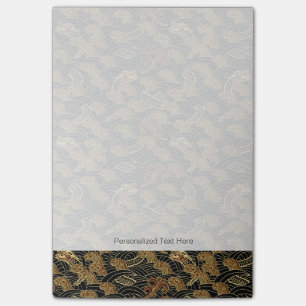 Oriental Sea Dragon Pattern Post-it Notes
