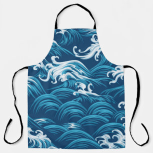 Oriental sea seamless decorative pattern apron