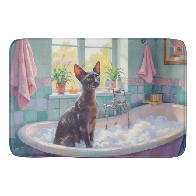Oriental Shorthair Bath Decor Mat (Front)