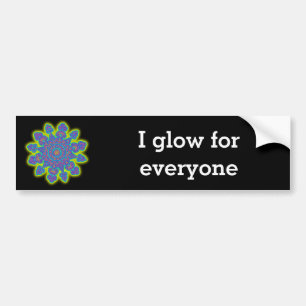 Oriental Snowflake Flower I + your backg. & ideas Bumper Sticker