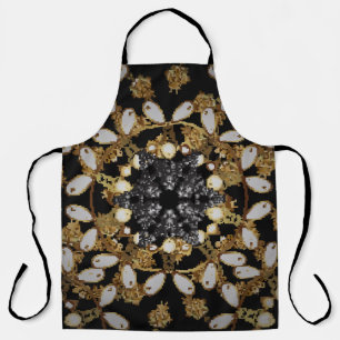 Oriental style arabesques. Vintage. Brilliant lace Apron