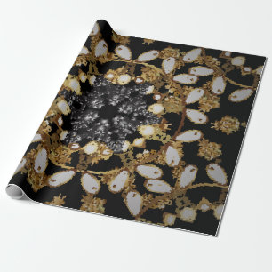 Oriental style arabesques. Vintage. Brilliant lace Wrapping Paper