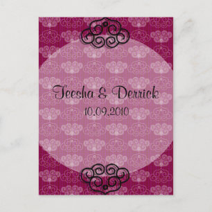 Oriental Style Chinese Wedding Invitation postcard