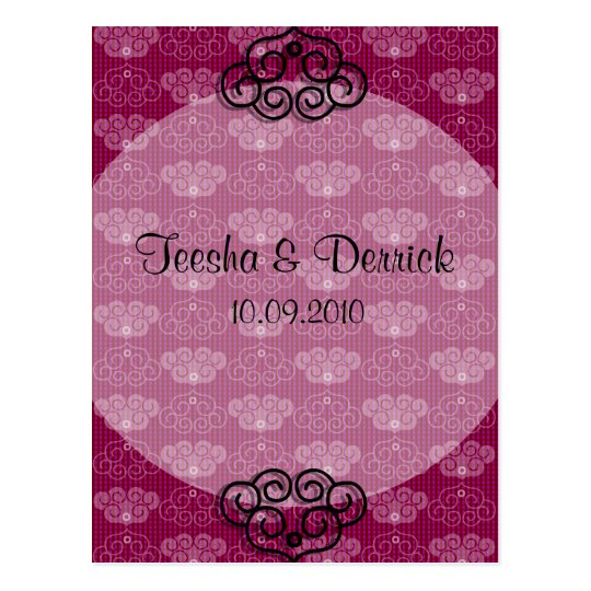 Oriental Style Chinese Wedding Invitation postcard