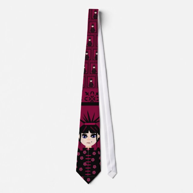 Oriental Style Goth Girl Neck Tie (Front)