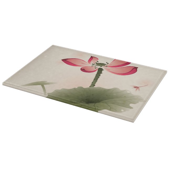 Oriental style Lotus Cutting Board (Corner)